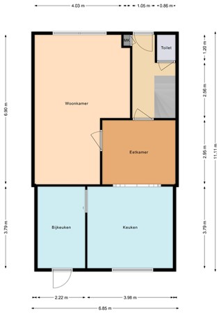 Floorplan - Auke Vosstraat 35, 7776 AS Slagharen